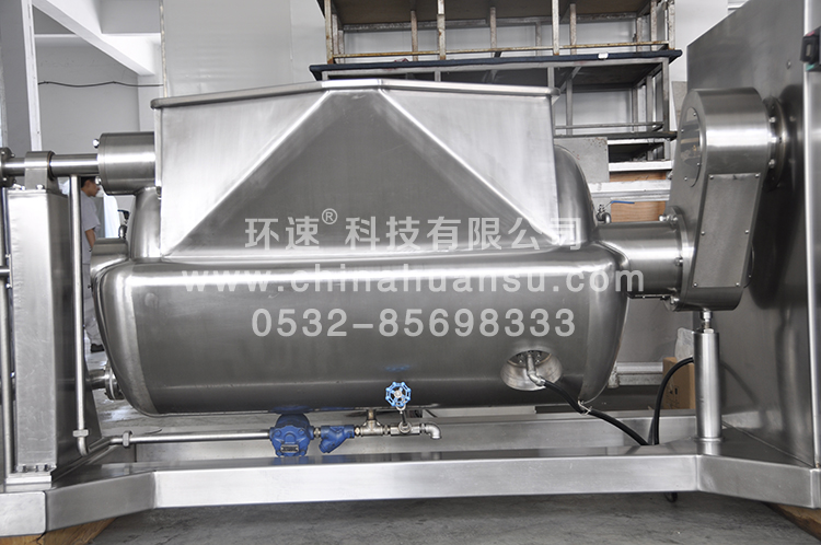 可傾斜式物料攪拌鍋，一鍵觸屏操作
